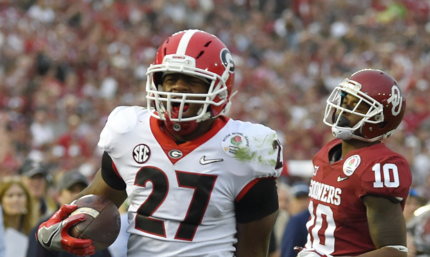 Nick Chubb was part of a 1-2 RB combination that took Georgia to the national title game. (AP)...