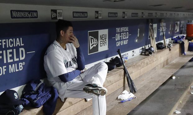 Félix Hernández gave up five runs over five innings in the Mariners' loss Tuesday. (AP)...