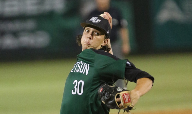 Stetson pitcher Logan Gilbert was the Mariners' top pick in the 2018 MLB Draft. (AP)...