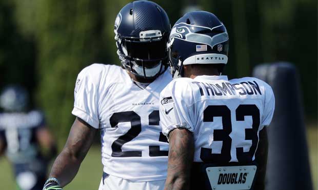 Second-year free safety Tedric Thompson picked off a pass Sunday at Seahawks camp. (AP)...