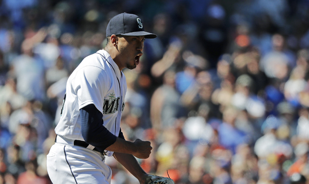 Mariners closer Edwin Díaz didn't allow an earned run over his 10 appearances in July. (AP)...