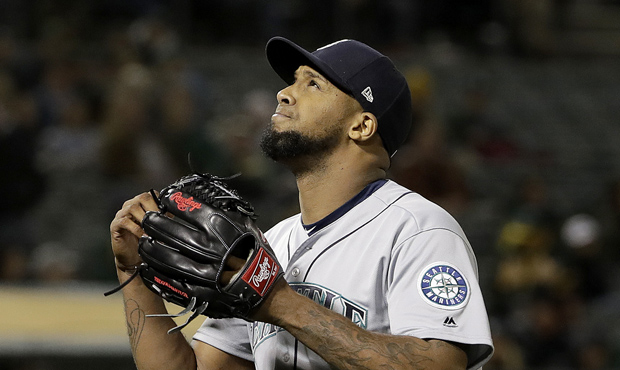 Right knee inflammation twice landed Mariners RHP Juan Nicasio on the DL this year. (AP)...