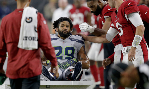 Earl Thomas' Seahawks career could be over after a fractured left leg. (AP)...