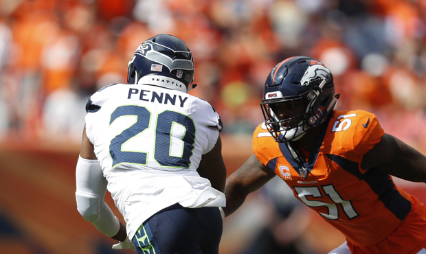 Rashaad Penny and the Seahawks averaged just 2.2 yards per carry in the second half. (AP)...