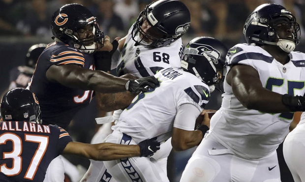 Russell Wilson and the Seahawks failed to stage a comeback in Chicago. (AP)...