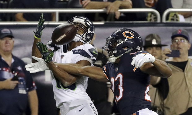Tyler Lockett reeled in a spectacular touchdown in the Seahawks' loss Monday. (AP)...