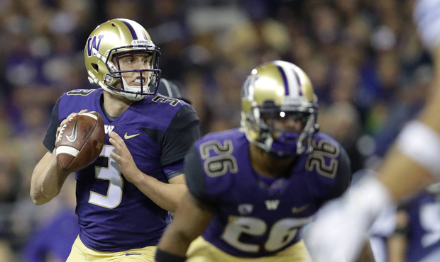 UW Huskies QB Jake Browning may be without his top two RBs Saturday. (AP)...