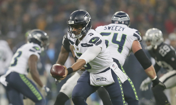 The Seahawks' Russell Wilson has the fifth-best QB rating outside of the pocket. (AP)...