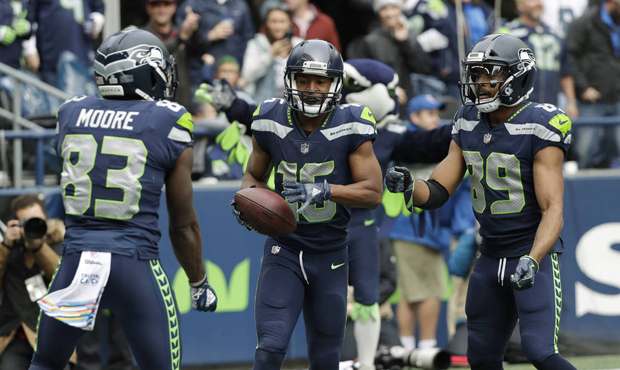Tyler Lockett made a 39-yard TD catch in the Seahawks' loss to the Rams. (AP)...