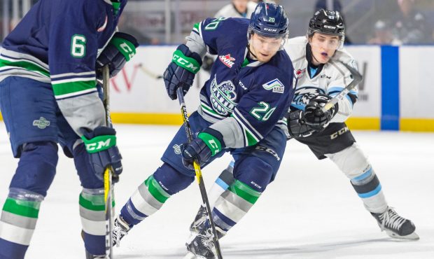 Seattle's Zack Andrusiak recorded a second straight hat trick Friday night as the T-Birds beat Koot...