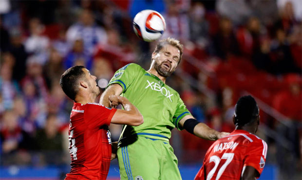 Chad Marshall's absence only makes things harder for the Sounders in their playoff series. (AP)...