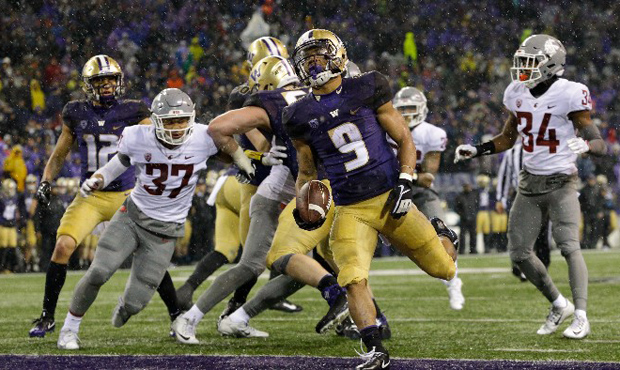 Myles Gaskin has been an Apple Cup star, but WSU has a chance to end UW's streak. (AP)...