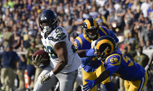 Rashaad Penny is the third Seahawks running back to rush for 100 yards in a game this year. (AP)...