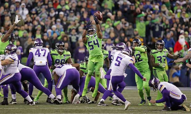 Seahawks LB Bobby Wagner recorded nine tackles and a blocked field goal in Week 14. (AP)...