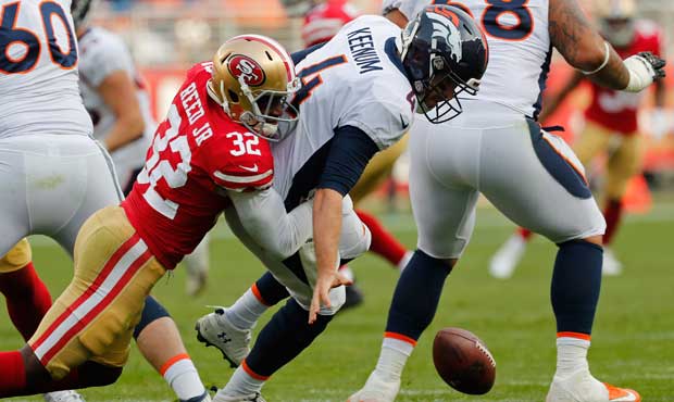 49ers CB D.J. Reed made his first career sack in Week 14. (AP)...