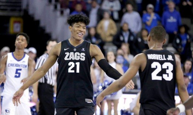 Rui Hachimura, Zach Norvell and No. 1 Gonzaga will look to stay undefeated vs. UW. (AP)...
