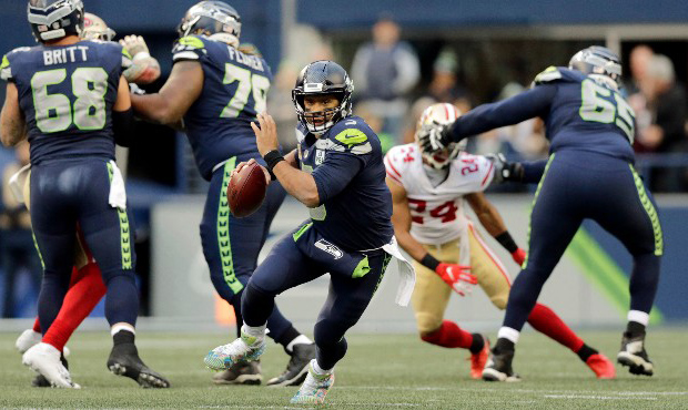 Russell Wilson has confirmed that he did in fact throw a shoe last Sunday. (AP)...