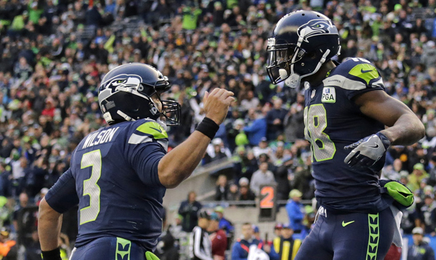 Seahawks WR Jaron Brown has 5 TDs this year. (AP)...