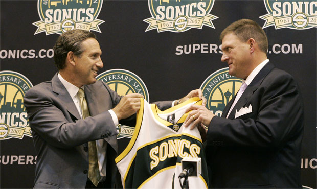Howard Schultz sold the Sonics to Clay Bennett, who moved them to Oklahoma City. (AP)...