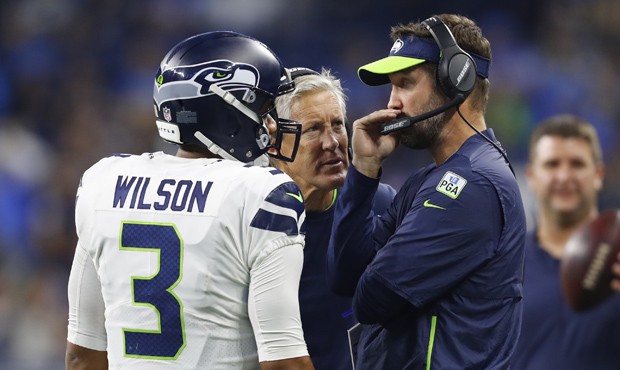 Pete Carroll defended his offensive coordinator after the Seahawks' loss to the Cowboys. (AP)...