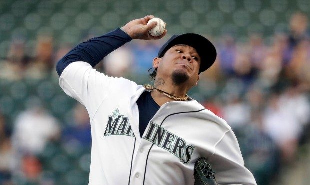 Félix Hernández pitched struck out eight in six innings for the Mariners on Tuesday night. (AP)...