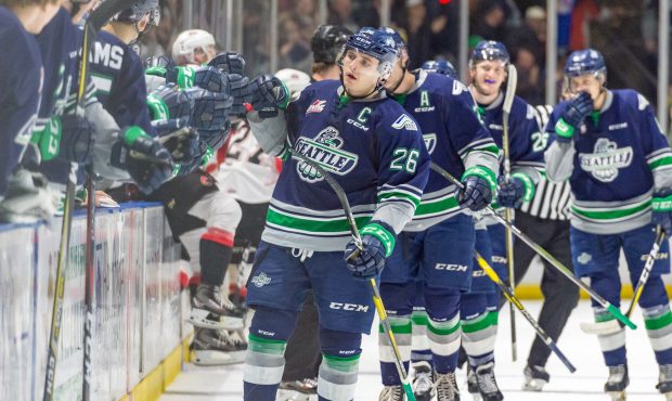 Seattle captain Nolan Volcan had some big moments for the Thunderbirds in 2018-2019. (Brian Liesse/...