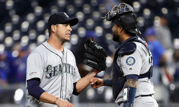 Mariners reliever Anthony Swarzak has given up an earned run in five of his last six outings. (Gett...