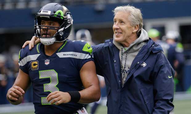 Pete Carroll has been the only head coach Seahawks QB Russell Wilson has known as a pro. (AP)...