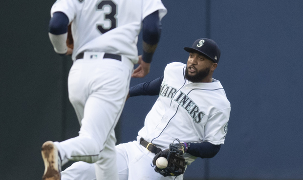 Domingo Santana of the Mariners has struggled defensively in left field. (Getty)...