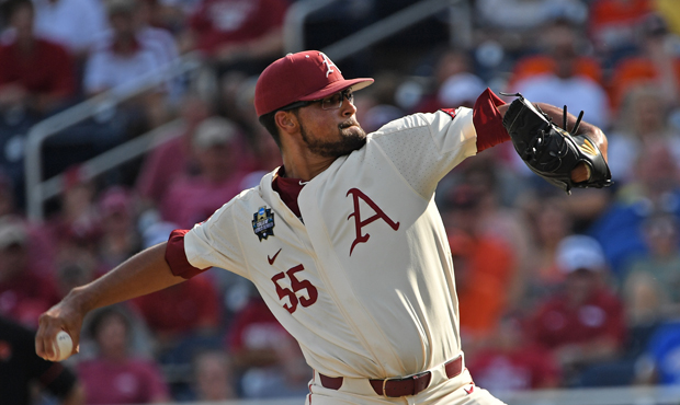 Arkansas RHP Isaiah Campbell was one of three pitchers drafted Monday by the Mariners. (Getty)...