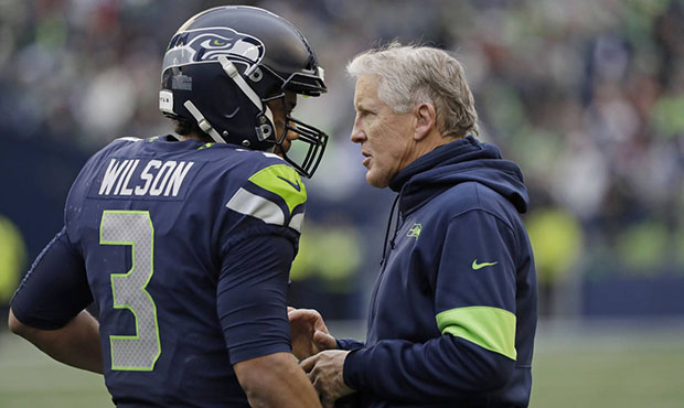 Seahawks QB Russell Wilson, coach Pete Carroll...