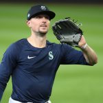 SEATTLE, WASHINGTON - JULY 03: Braden Bishop #5 of the Seattle Mariners catches the ball during summer workouts at T-Mobile Park on July 03, 2020 in Seattle, Washington. (Photo by Abbie Parr/Getty Images)