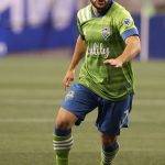 SEATTLE, WASHINGTON - DECEMBER 01: Cristian Roldan #7 of Seattle Sounders controls the ball in the first half against FC Dallas during their Western Conference Semifinal game at Lumen Field on December 01, 2020 in Seattle, Washington. (Photo by Abbie Parr/Getty Images)