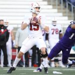 SEATTLE, WASHINGTON - DECEMBER 05: Davis Mills #15 of the Stanford Cardinal looks to throw the ball in the first quarter against the Washington Huskies at Husky Stadium on December 05, 2020 in Seattle, Washington. (Photo by Abbie Parr/Getty Images)