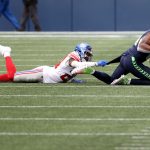 SEATTLE, WASHINGTON - DECEMBER 06: DK Metcalf #14 of the Seattle Seahawks catches a pass against James Bradberry #24 of the New York Giants during the second quarter in the game at Lumen Field on December 06, 2020 in Seattle, Washington. (Photo by Abbie Parr/Getty Images)