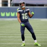 SEATTLE, WASHINGTON - DECEMBER 06: Tyler Lockett #16 of the Seattle Seahawks reacts after dropping a pass against the New York Giants during the second quarter at Lumen Field on December 06, 2020 in Seattle, Washington. (Photo by Abbie Parr/Getty Images)