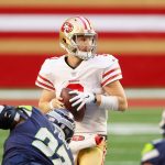 GLENDALE, ARIZONA - JANUARY 03: Quarterback C.J. Beathard #3 of the San Francisco 49ers drops back to pass during the first half of the NFL game against the Seattle Seahawks at State Farm Stadium on January 03, 2021 in Glendale, Arizona. (Photo by Christian Petersen/Getty Images)