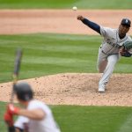 MINNEAPOLIS, MINNESOTA - APRIL 11: Rafael Montero #47 of the Seattle Mariners delivers a pitch against the Minnesota Twins during the ninth inning of the game at Target Field on April 11, 2021 in Minneapolis, Minnesota. The Mariners defeated the Twins 8-6. (Photo by Hannah Foslien/Getty Images)