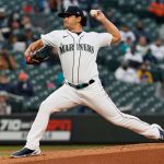 SEATTLE, WASHINGTON - APRIL 01: Marco Gonzales #7 of the Seattle Mariners pitches in the first inning against the San Francisco Giants on Opening Day at T-Mobile Park on April 01, 2021 in Seattle, Washington. (Photo by Steph Chambers/Getty Images)