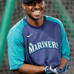 SEATTLE, WASHINGTON - MAY 03: Kyle Lewis #1 of the Seattle Mariners laughs before the game against the Baltimore Orioles at T-Mobile Park on May 03, 2021 in Seattle, Washington. (Photo by Steph Chambers/Getty Images)