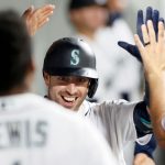 SEATTLE, WASHINGTON - MAY 03: Tom Murphy #2 of the Seattle Mariners reacts after his home run against the Baltimore Orioles in the fifth inning at T-Mobile Park on May 03, 2021 in Seattle, Washington. (Photo by Steph Chambers/Getty Images)