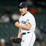 SEATTLE, WASHINGTON - MAY 17: Yusei Kikuchi #18 of the Seattle Mariners reacts after a strikeout during the sixth inning against the Detroit Tigers at T-Mobile Park on May 17, 2021 in Seattle, Washington. (Photo by Steph Chambers/Getty Images)