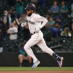 SEATTLE, WASHINGTON - MAY 29: J.P. Crawford #3 of the Seattle Mariners laps the bases after hitting a solo home run to take a 2-1 lead against the Texas Rangers during the seventh inning at T-Mobile Park on May 29, 2021 in Seattle, Washington. (Photo by Abbie Parr/Getty Images)