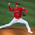 ANAHEIM, CA - JUNE 04: Shohei Ohtani #17 of the Los Angeles Angels pitches in the first inning of the game against the Seattle Mariners at Angel Stadium of Anaheim on June 4, 2021 in Anaheim, California. (Photo by Jayne Kamin-Oncea/Getty Images)