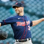 SEATTLE, WASHINGTON - JUNE 15: J.A. Happ #33 of the Minnesota Twins pitches during the first inning against the Seattle Mariners at T-Mobile Park on June 15, 2021 in Seattle, Washington. (Photo by Steph Chambers/Getty Images)