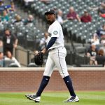 SEATTLE, WASHINGTON - JUNE 17: Justin Dunn #35 of the Seattle Mariners walks off the field during the game against the Tampa Bay Rays at T-Mobile Park on June 17, 2021 in Seattle, Washington. (Photo by Alika Jenner/Getty Images)