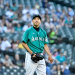 SEATTLE, WASHINGTON - JUNE 18: Yusei Kikuchi #18 of the Seattle Mariners looks on during the game against the Tampa Bay Rays at T-Mobile Park on June 18, 2021 in Seattle, Washington. (Photo by Alika Jenner/Getty Images)
