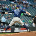 SEATTLE, WASHINGTON - JUNE 18: Andrew Kittredge #36 of the Tampa Bay Rays pitches the ball during the game against the Seattle Mariners at T-Mobile Park on June 18, 2021 in Seattle, Washington. (Photo by Alika Jenner/Getty Images)