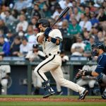 SEATTLE, WASHINGTON - JUNE 19: Tom Murphy #2 of the Seattle Mariners hits the ball during the game against the Tampa Bay Rays at T-Mobile Park on June 19, 2021 in Seattle, Washington. (Photo by Alika Jenner/Getty Images)