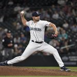 SEATTLE, WASHINGTON - JUNE 22: Kendall Graveman #49 of the Seattle Mariners throws a pitch during the game against the Colorado Rockies at T-Mobile Park on June 22, 2021 in Seattle, Washington. The Seattle Mariners beat the Colorado Rockies 2-1. (Photo by Alika Jenner/Getty Images)
